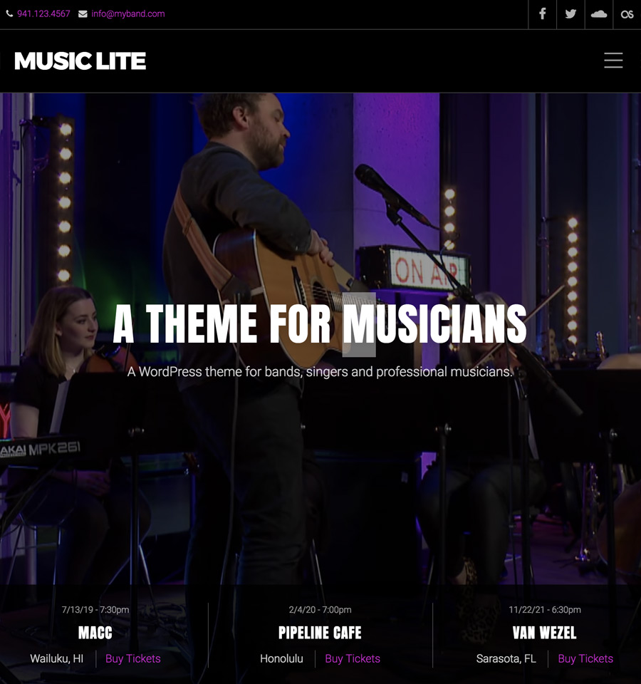 WordPress Music Lite Theme